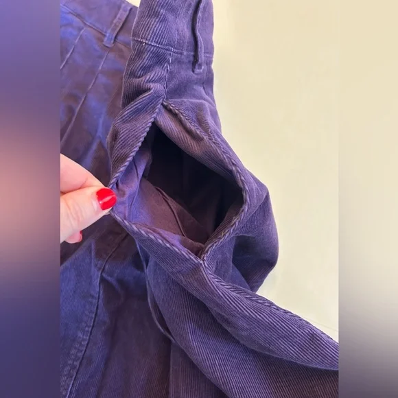 Boden Pleated Corduroy High Waist Mini Skirt Purple Women’s Size 2P Petite NWT - Picture 14 of 16